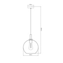 OSIRA Pendel E27 Zwart + goud, amber glas Ø300mm - 2