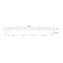 Losse opbouw basis 9L, zwart, 115cm - 2