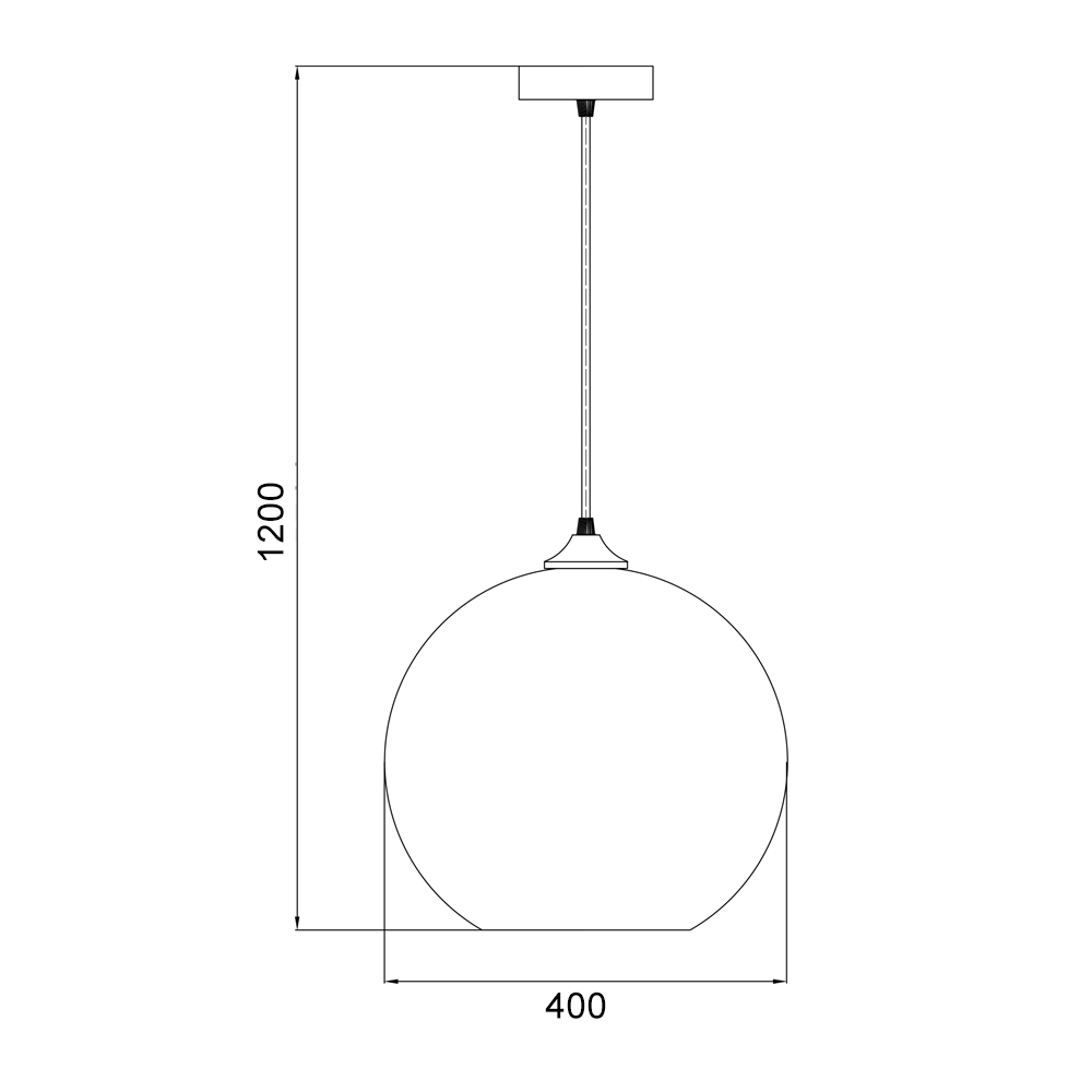 ROGODO Pendel As Grijs 40cm 1x E27 - 2
