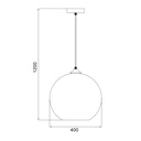 ROGODO Pendel As Grijs 40cm 1x E27 - 2