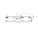 OSIRA Plafond licht balk 4x E14 helder glas - 2