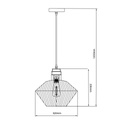 SHURU 1x E27 pendel zwart + koper Ø32cm - 2