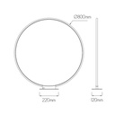 ANNU LED TL 37W 2405Lm SMD LED 3000K dimbaar ø800mm wit - 2