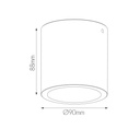ZAZOU plafond lamp 1x6W 3000K IP54 wit - 2