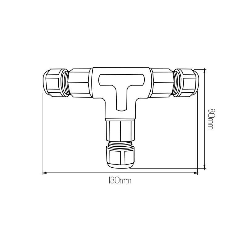 T-Connector IP68 (snelle connectie geen schroeven) *3424994 gebruiken - 2