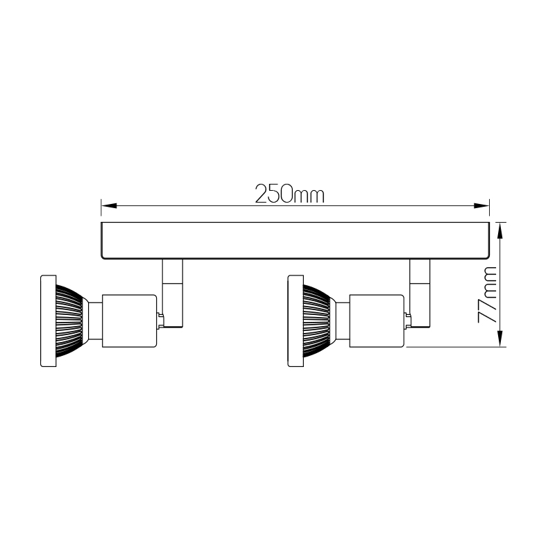 ROBUS 2L GU10 LED 5W dim incl. zwart / brons - 2