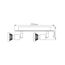 XZIBIT spot 2xGU10 5W LED incl. wit/chroom - 2