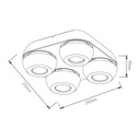 OLEO plafonier dimbaar 4x7W LED 3000K wit - 2