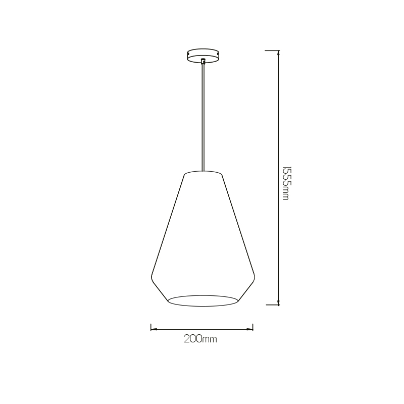 UBBE pendel Ø20 E27 wit/wit - 3