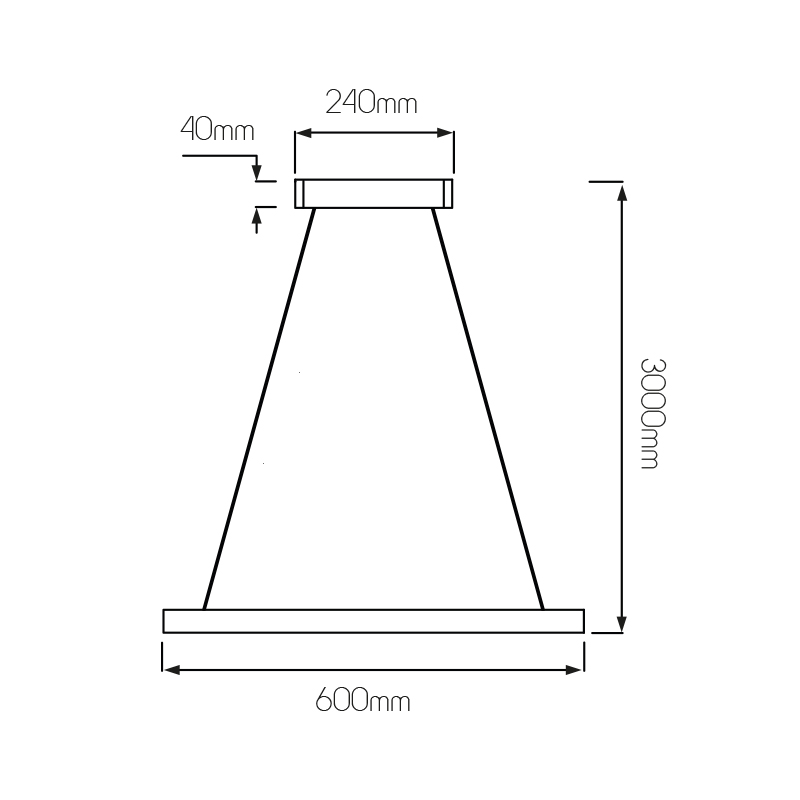 GURI LED pendel 60x60cm 65W 3000K wit dimbaar - 2
