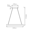 GURI LED pendel 60x60cm 65W 3000K wit dimbaar - 2