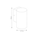 TENGU Wandlicht 1x3W 3000K IP65 zwart - 2