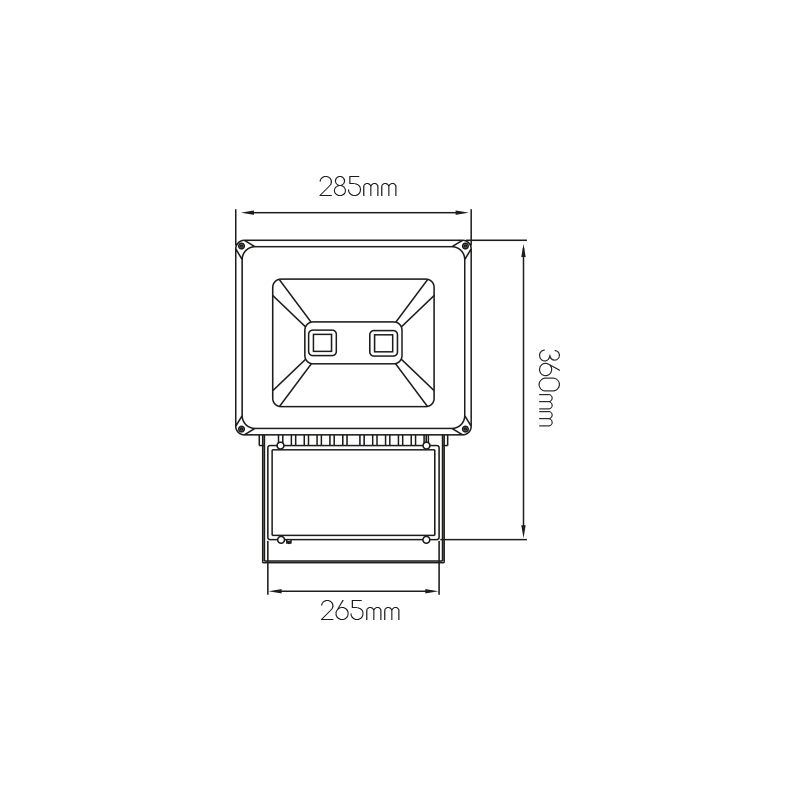 Beamer Projector Light 2x40W Led IP65 5000lm - 2