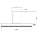 ALYN LED 38W 3000K Pendel 1200mm goud - 2
