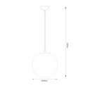 SPHERE Pendel Wit + satin nikkel 1x 60W E27 D30 - 2