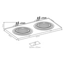 ZOOM AR111 SQ 2L inbouwspot wit incl. 2x AR111 12,4W 2700K - 2