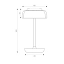CYRUS LED tafellamp 3W 250Lm IP20, herlaadbaar, batterij incl, zwart - 2