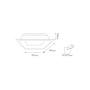 MICRA SQ inbouwspot 15W LED dimbaar 3000K 1200lm 14,5cm - 2