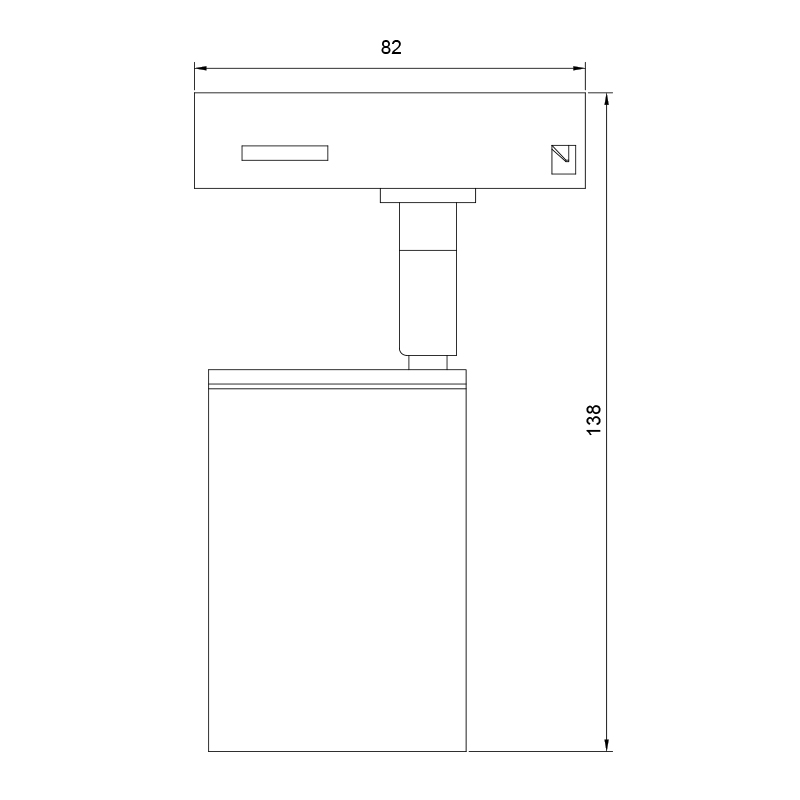 Nysit 1L monophase track spot wit - 2