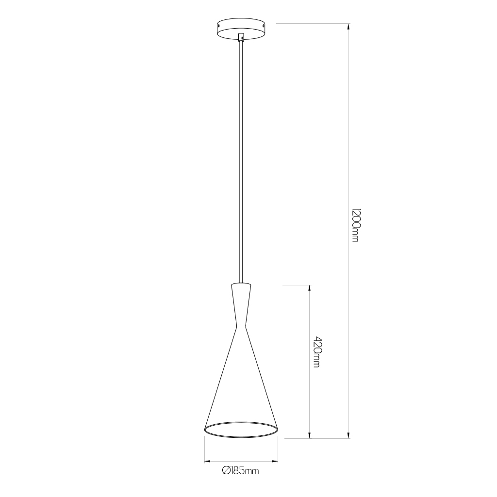 OSHA pendel 1xE27 zwart/goud - 3