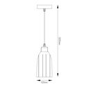 CABO pendel chroom/helder glas 1xE14 max 40W - 2