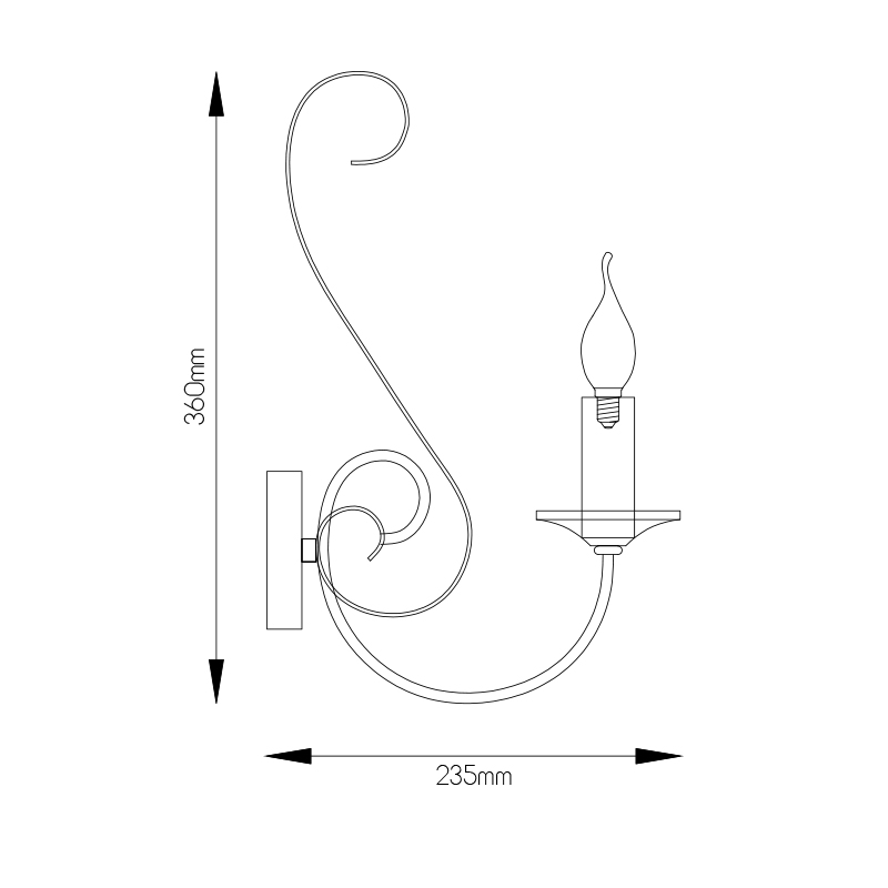 MARQUIS Wandlicht 2xE14 antiek wit - 2