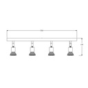 RUNE 4L bar GU10 LED 4,3W dim incl. zwart - 2