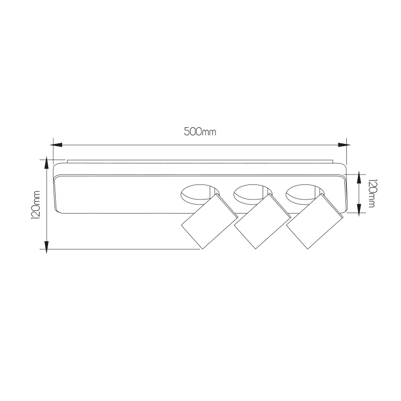 Nysit 3L B/B/B 3x4,5W GU10 dimmable LED incl. - 2