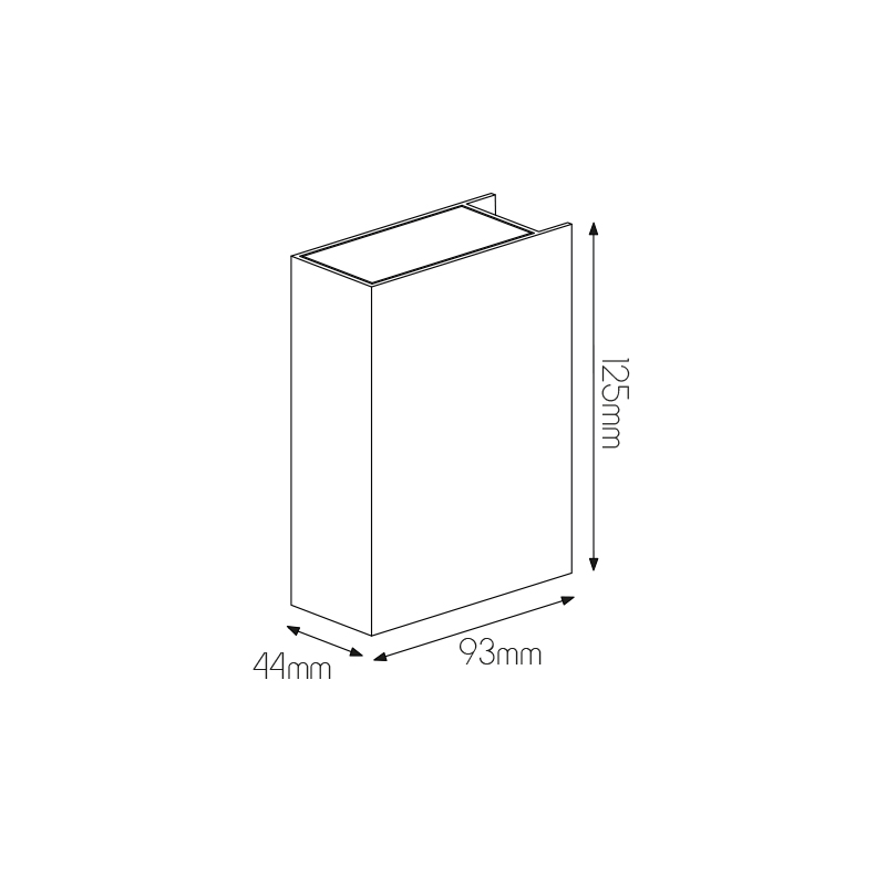 BAKU WL 4,5Watt 400Lm LED IP54 zwart - 2