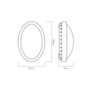 MILO Wandlicht ovaal zwart/grijs/wit SMD LED 880Lm 7,8W IP65 - 2