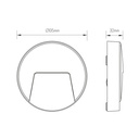 SIBO LED 310Lm 2,8W rond, cover zwart, wit, grijs IP65 - 2