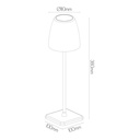 INA 2Watt IP54 draagbare en oplaadbare tafellamp wit - 2