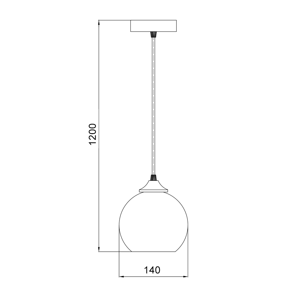 ROGODO Pendel As Grijs 14cm 1x E27 - 2