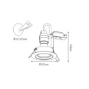 SATURN inbouwspot vast GU10 (excl. Lamp) mat wit 80mm - 2