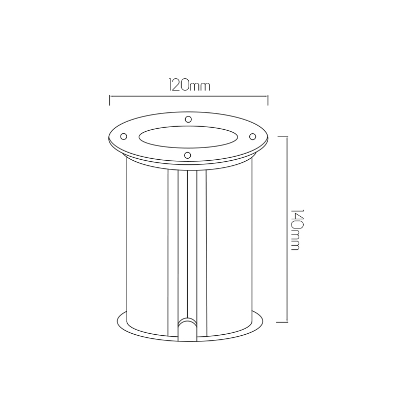 ATLANTIS II vloerspot rond GU10 IP67 (excl.lamp) - 2