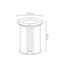 ATLANTIS II vloerspot rond GU10 IP67 (excl.lamp) - 2