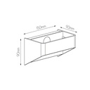 X-TRA wandlicht up-down LED 1x4W zandwit - 2