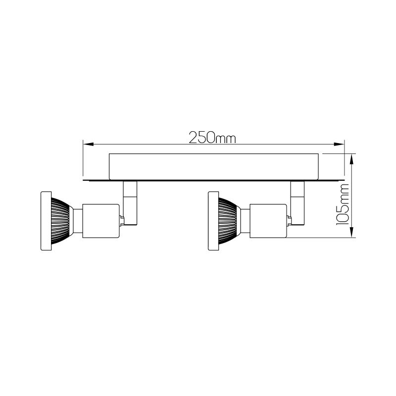 XZIBIT 2L GU10 LED 5W dim incl. zwart / brons - 2