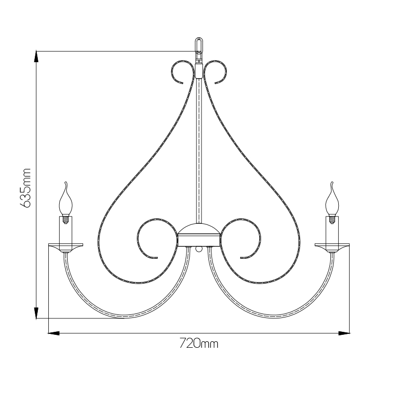MARQUIS luster 5x E14 antiek wit - 2