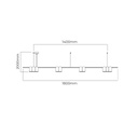 ISE Pendel 10x GU10 excl 1800mm geborsteld brons + zwart - 2