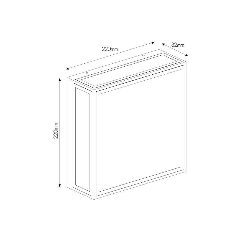 KELSO wandlicht 2xE27 max 15W IP65 mat zwart - 2