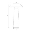 FAR LED tafellamp 1,6W 170Lm IP44, herlaadbaar, batterij incl, wit - 2