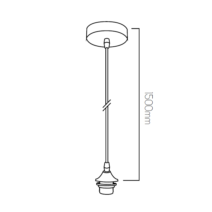 ROGODO optioneel ophangstel zwart 150cm - 2