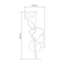 MIZAR WANDLICHT 2XG9 2,5W dim LED RUGGINE - 2