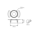CASSO Round Trimless inbouwspot deep design GU10 excl wit - 2