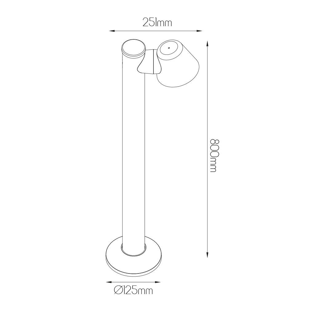TATTI Paal IP54, zwart, GU10 excl - 2