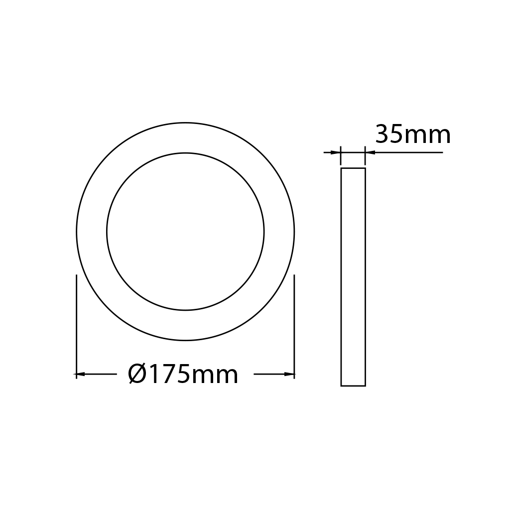 FLUKE LED plafonnier rond geborsteld brons 12W 3000K Ø17,5cm - 2