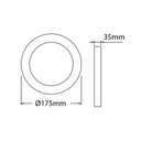 FLUKE LED plafonnier rond geborsteld brons 12W 3000K Ø17,5cm - 2