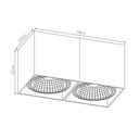 BOX-2L vierkant wit incl. 2x AR111 12,4W 2700K - 2