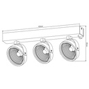 PULSE-3 zwart 3x AR111 (incl) - 2